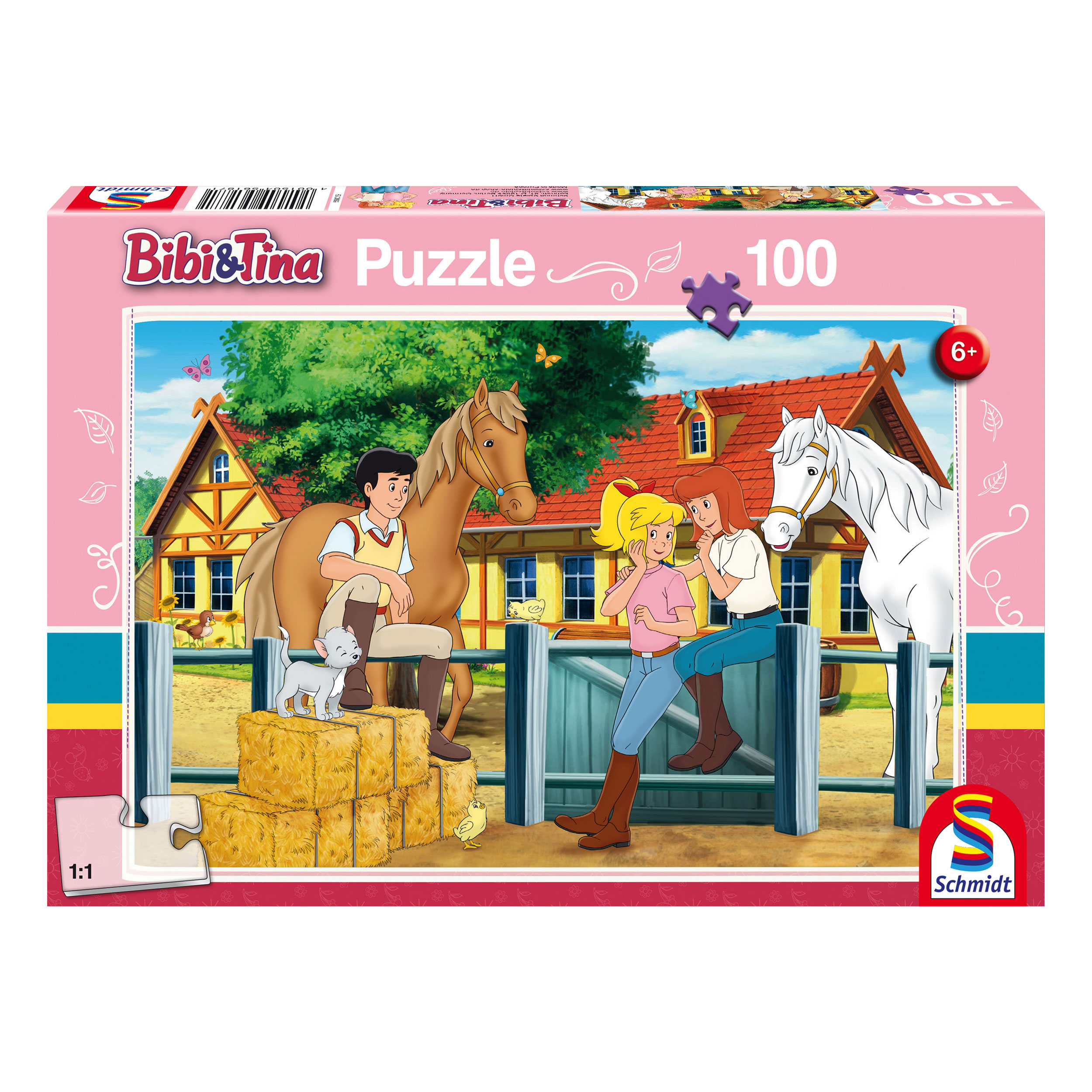 Schmidt Spiele Bibi & Tina Auf dem Martinshof, Kinderpuzzle, 100 Teile